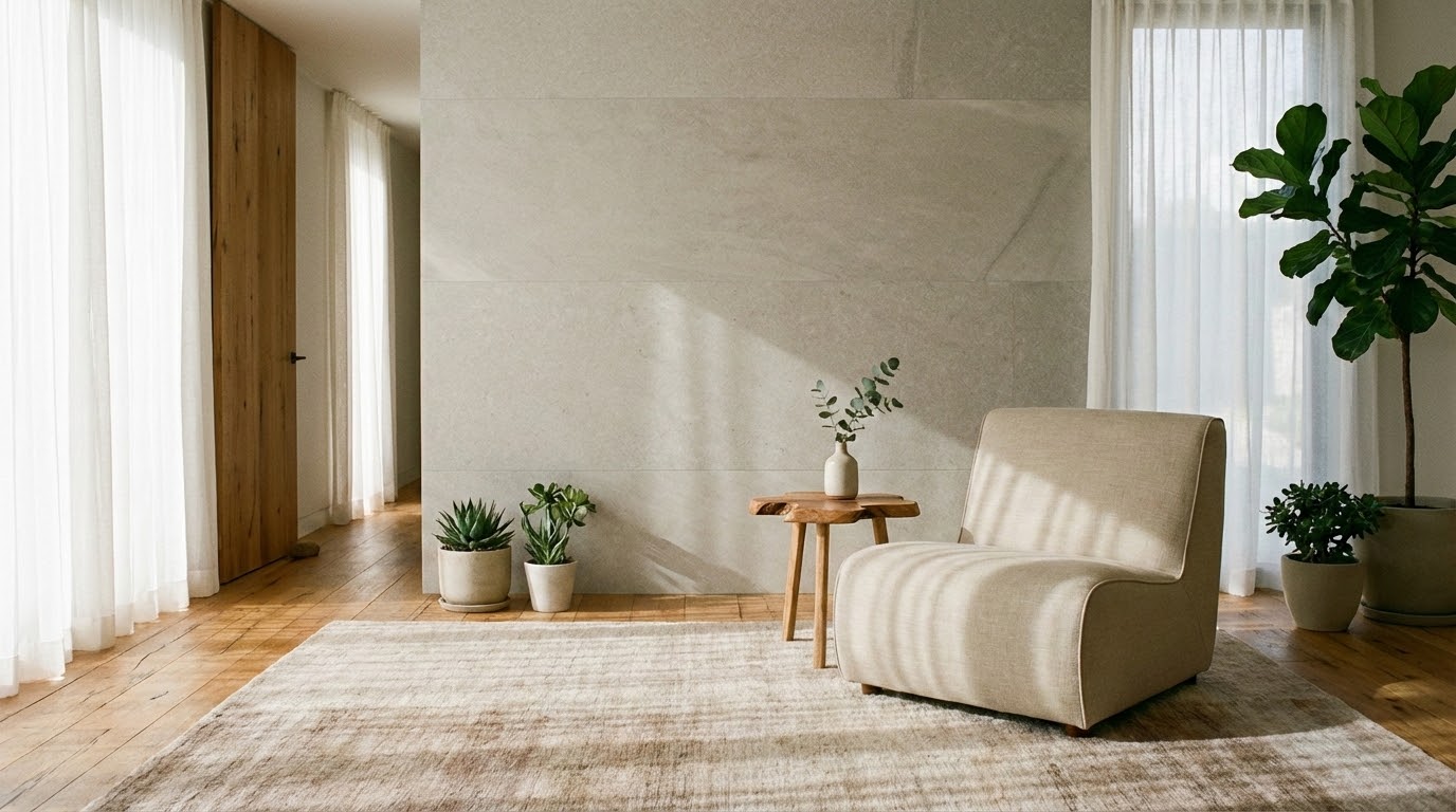 Natural Materials for Calm Interiors: Wood, Stone, and Textures That Ground Your Space